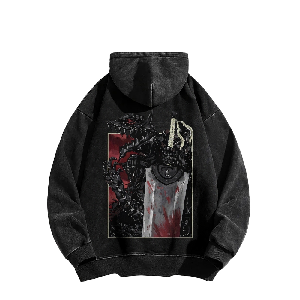 Berserk Casual Washed Hoodie 2509021402