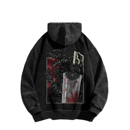 Berserk Casual Washed Hoodie 2509021402