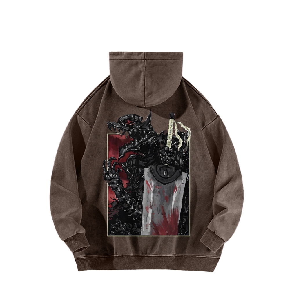 Berserk Casual Washed Hoodie 2509021402