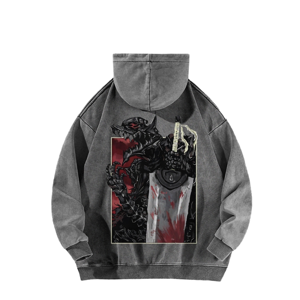 Berserk Casual Washed Hoodie 2509021402