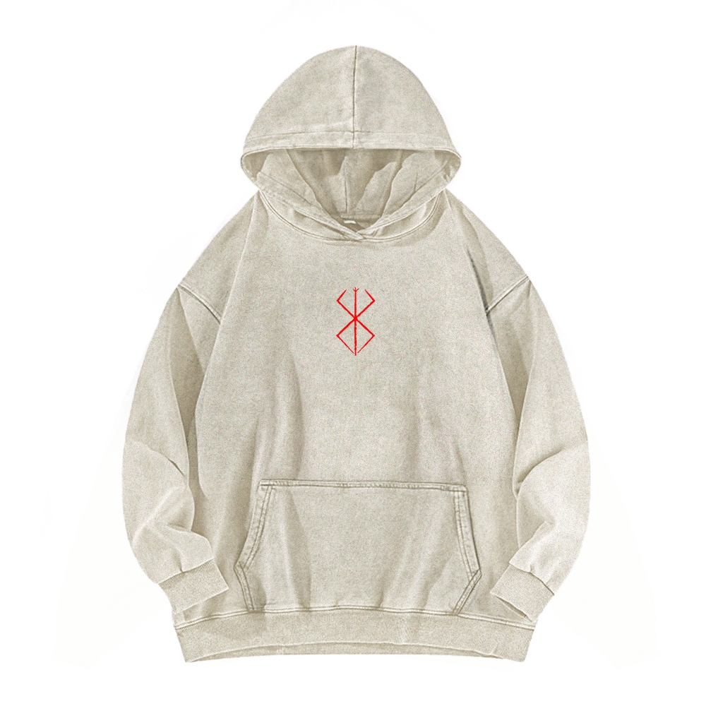 Berserk Casual Washed Hoodie 2509021410