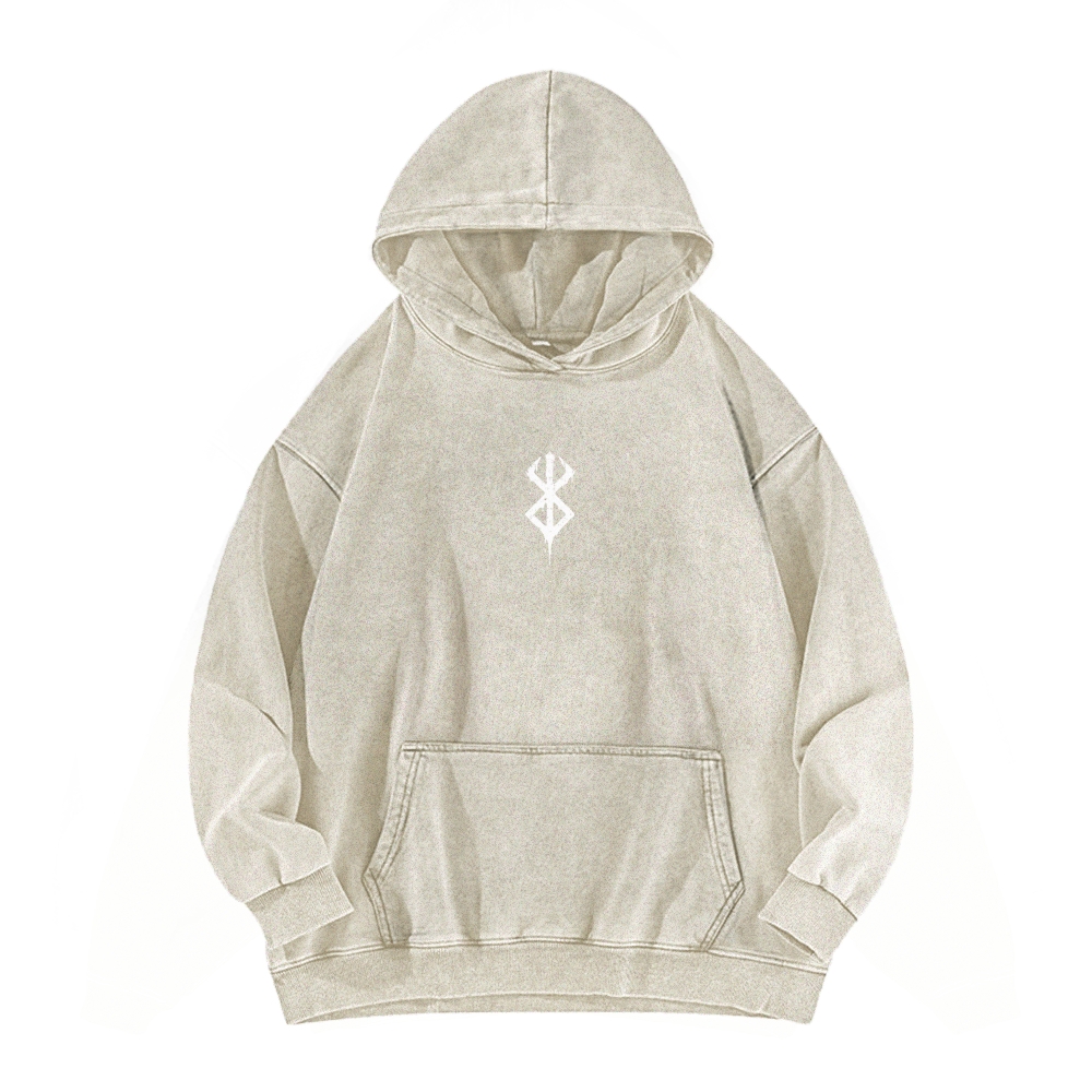 Berserk Casual Washed Hoodie 2509021408