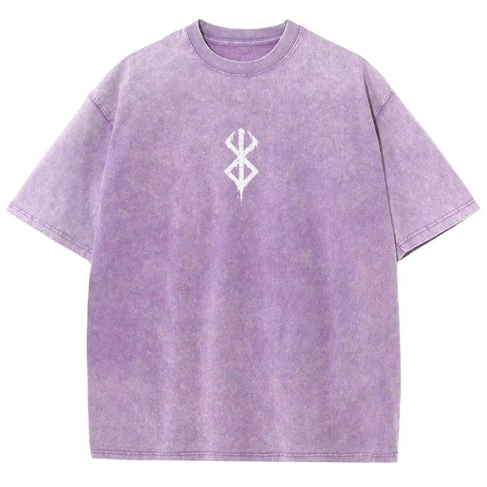 Black Knight Guts Berserk Retro Vintage Unisex Oversize Anime Manga Washed Heavyweight Cotton T-shirt