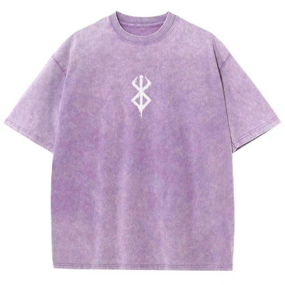 Black Knight Guts Berserk Retro Vintage Unisex Oversize Anime Manga Washed Heavyweight Cotton T-shirt