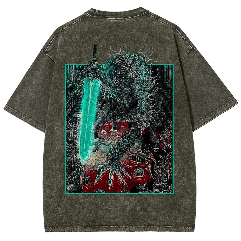 Bloodborne Ludwig The Accursed Holy Blade Grim Unisex Washed T-Shirt