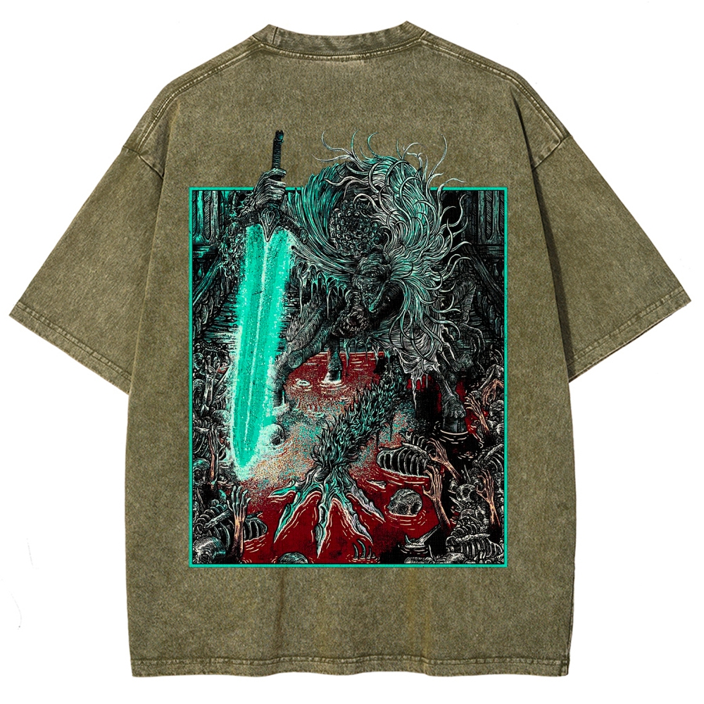 Bloodborne Ludwig The Accursed Holy Blade Grim Unisex Washed T-Shirt