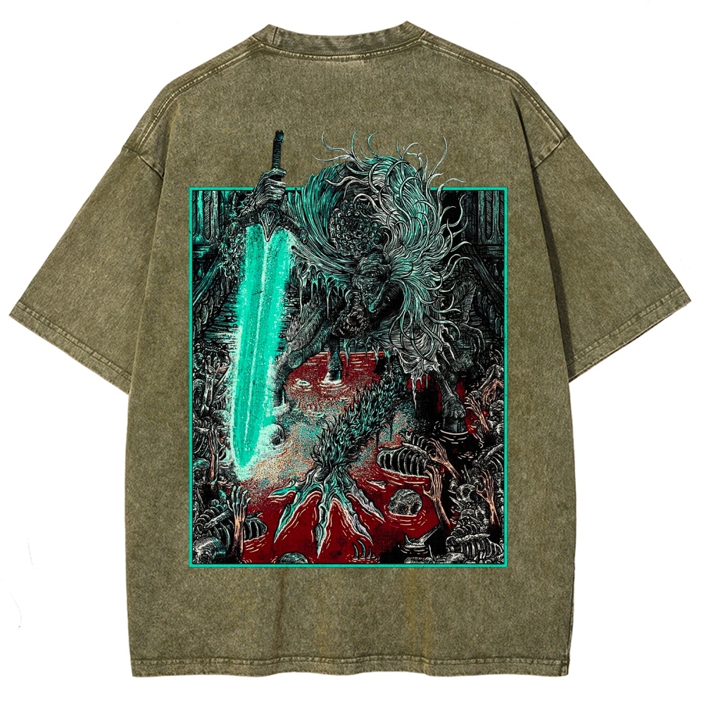 Bloodborne Ludwig The Accursed Holy Blade Grim Unisex Washed T-Shirt