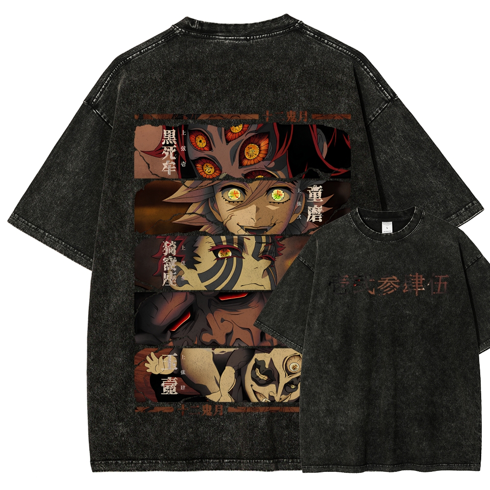 Demon Slayer Clothing Washed Cotton T-Shirt