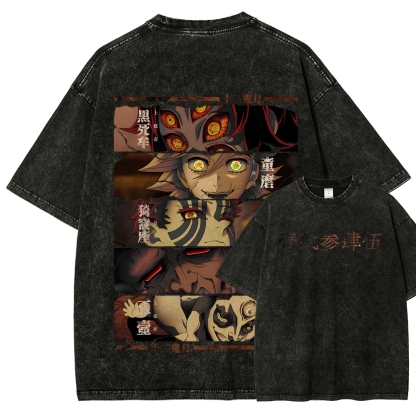 Demon Slayer Clothing Washed Cotton T-Shirt