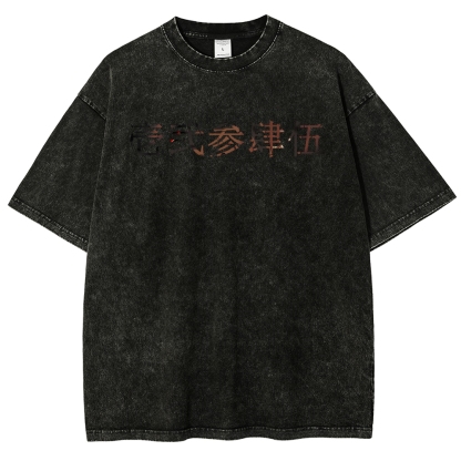 Demon Slayer Clothing Washed Cotton T-Shirt
