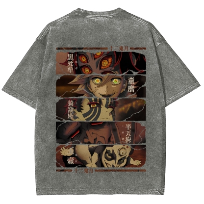 Demon Slayer Clothing Washed Cotton T-Shirt