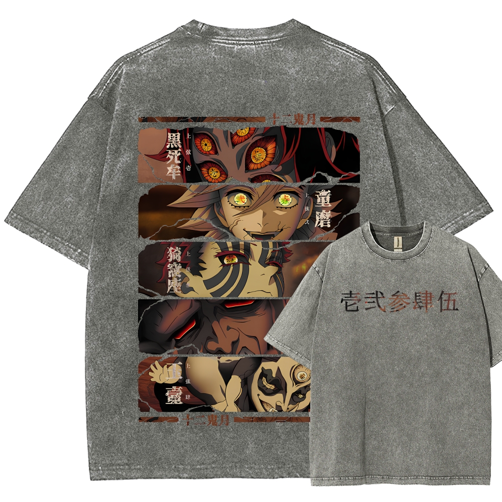 Demon Slayer Clothing Washed Cotton T-Shirt