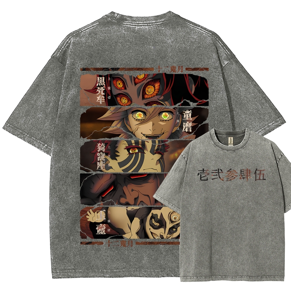 Demon Slayer Clothing Washed Cotton T-Shirt