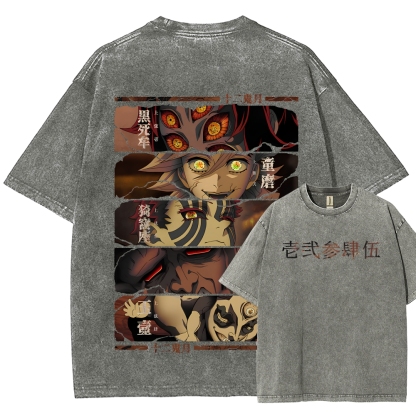Demon Slayer Clothing Washed Cotton T-Shirt