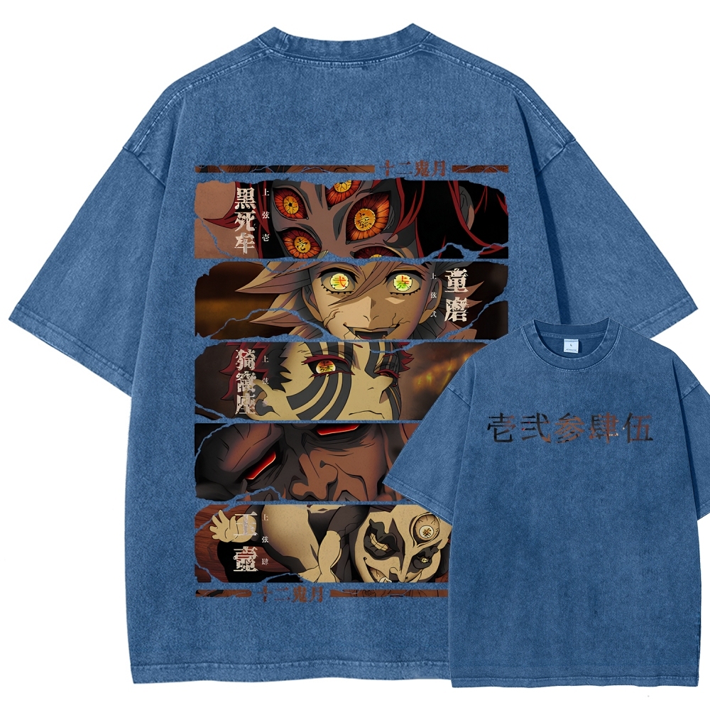 Demon Slayer Clothing Washed Cotton T-Shirt