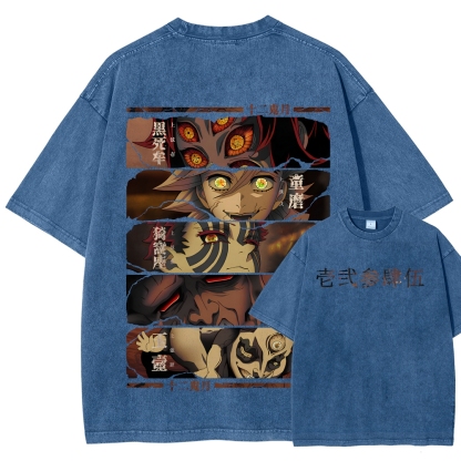 Demon Slayer Clothing Washed Cotton T-Shirt