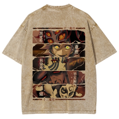 Demon Slayer Clothing Washed Cotton T-Shirt