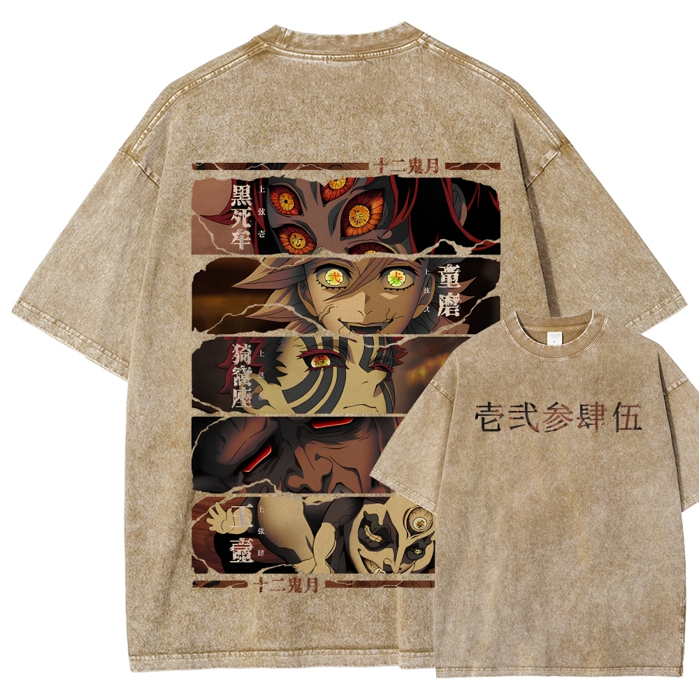 Demon Slayer Clothing Washed Cotton T-Shirt