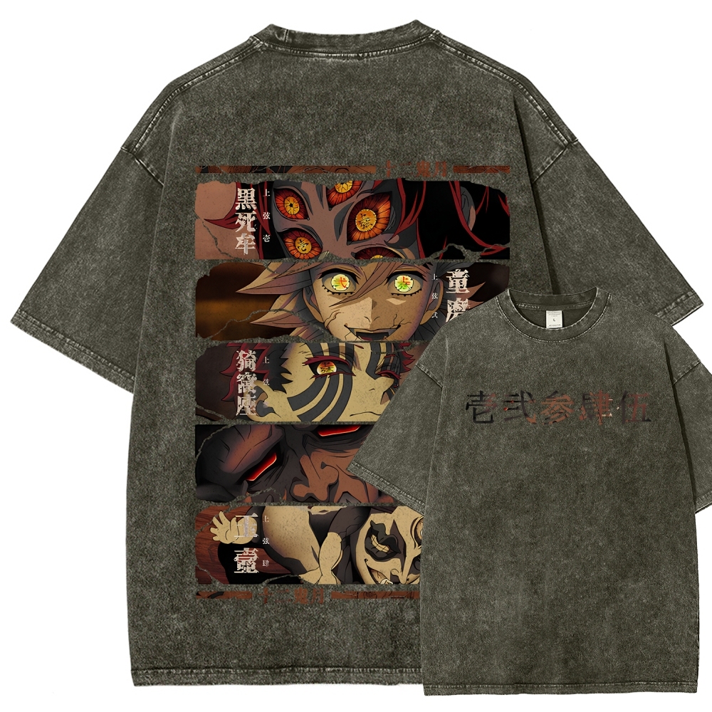 Demon Slayer Clothing Washed Cotton T-Shirt