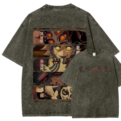 Demon Slayer Clothing Washed Cotton T-Shirt