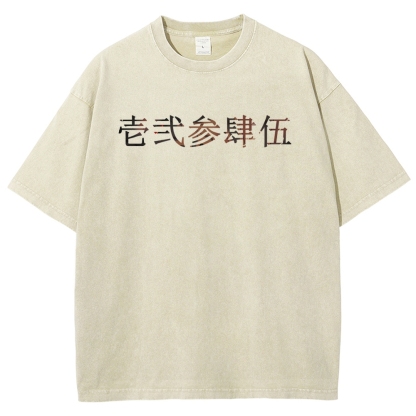 Demon Slayer Clothing Washed Cotton T-Shirt