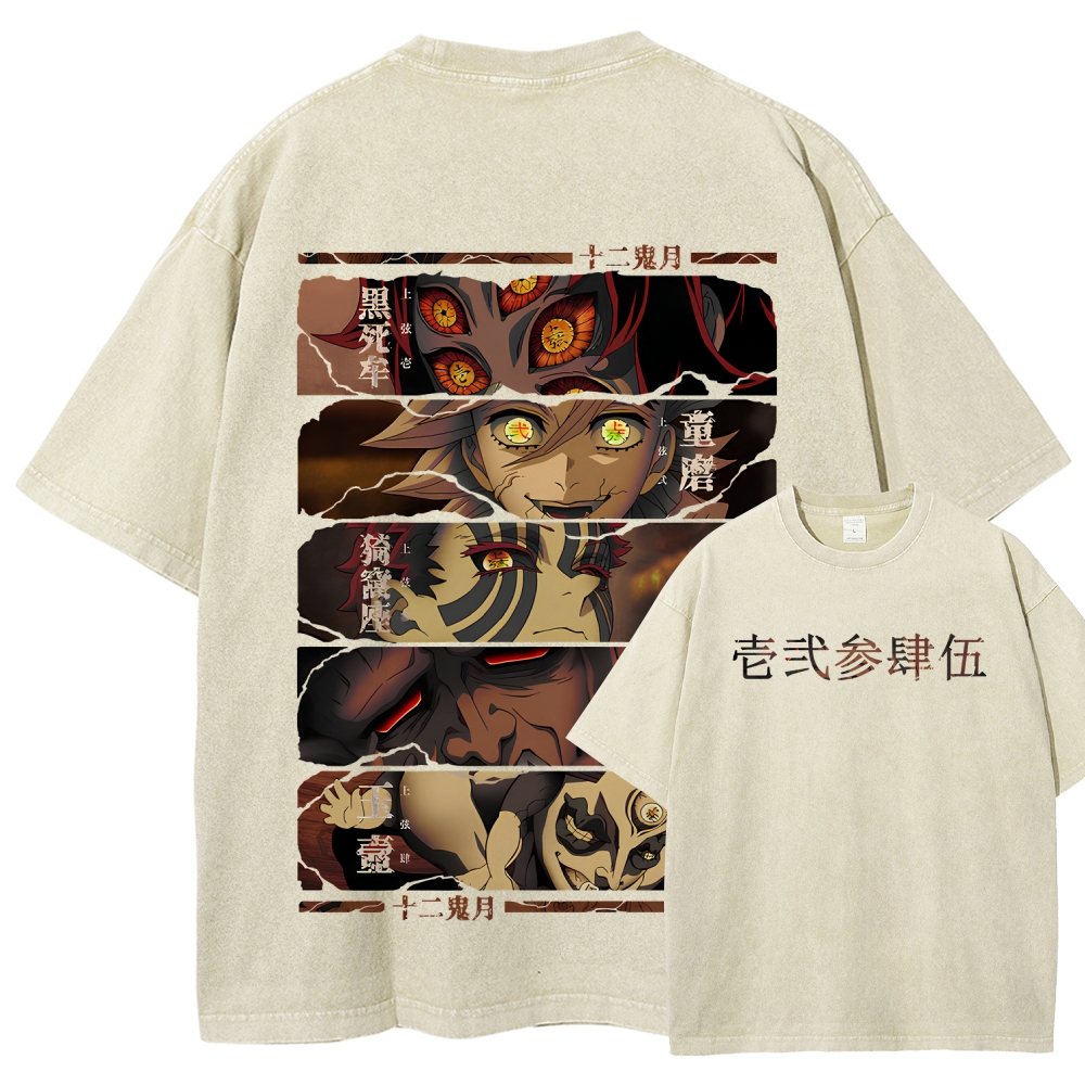 Demon Slayer Clothing Washed Cotton T-Shirt