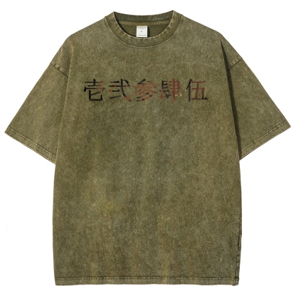 Demon Slayer Clothing Washed Cotton T-Shirt