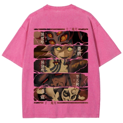 Demon Slayer Clothing Washed Cotton T-Shirt