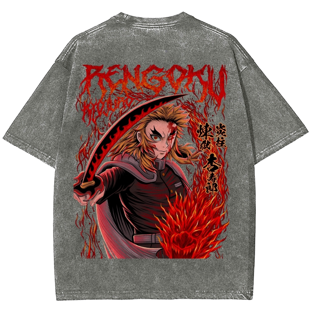 Demon Slayer Anime Unisex Washed T-Shirt