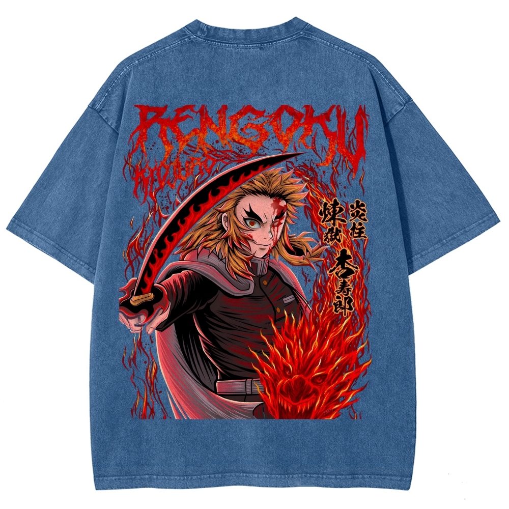 Demon Slayer Anime Unisex Washed T-Shirt
