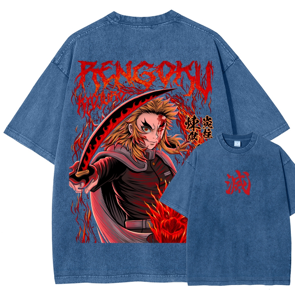 Demon Slayer Anime Unisex Washed T-Shirt