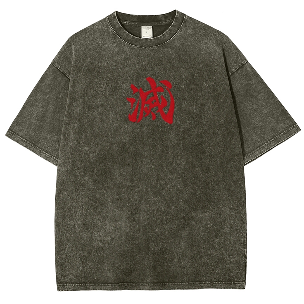 Demon Slayer Anime Unisex Washed T-Shirt