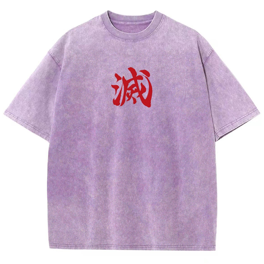 Demon Slayer Anime Unisex Washed T-Shirt