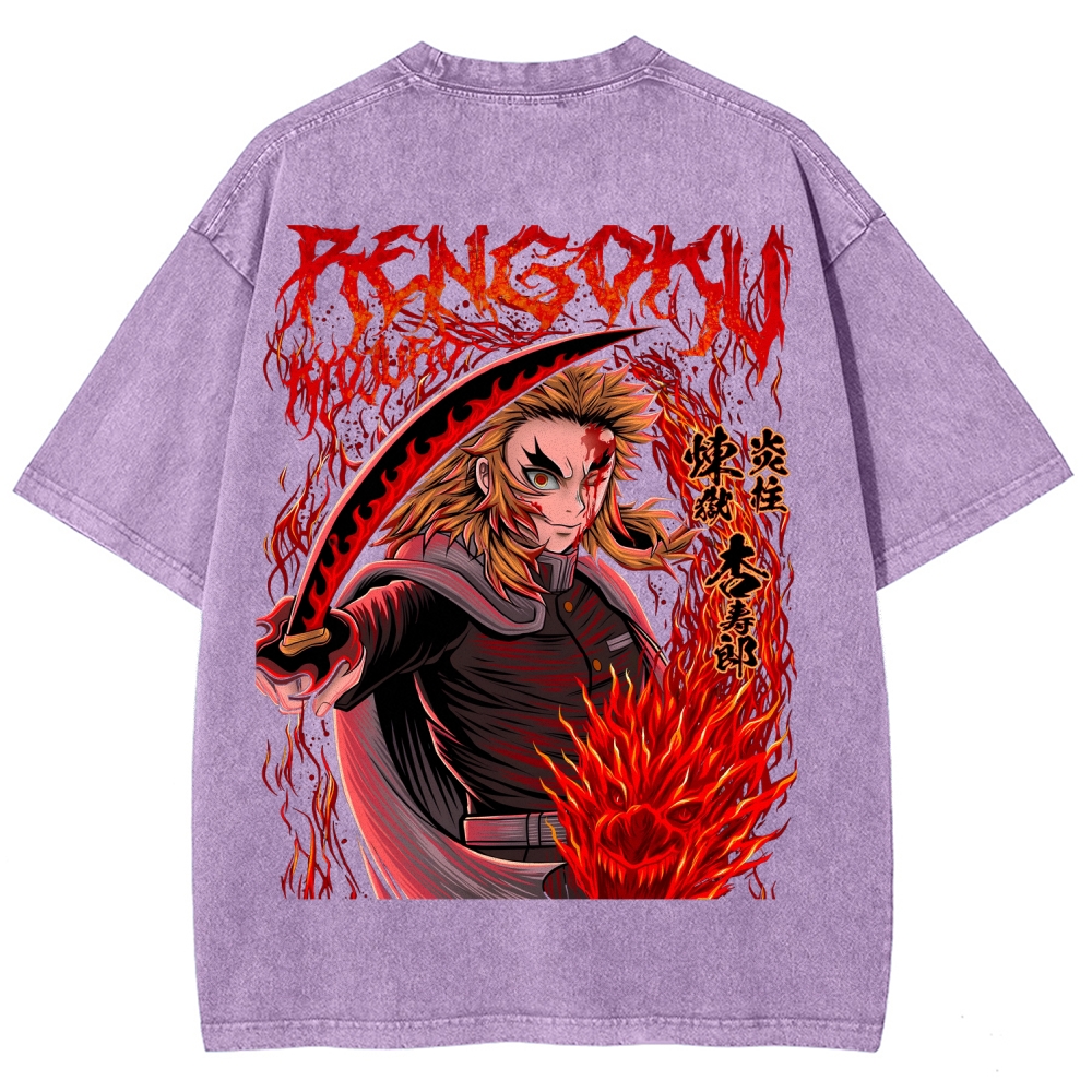 Demon Slayer Anime Unisex Washed T-Shirt