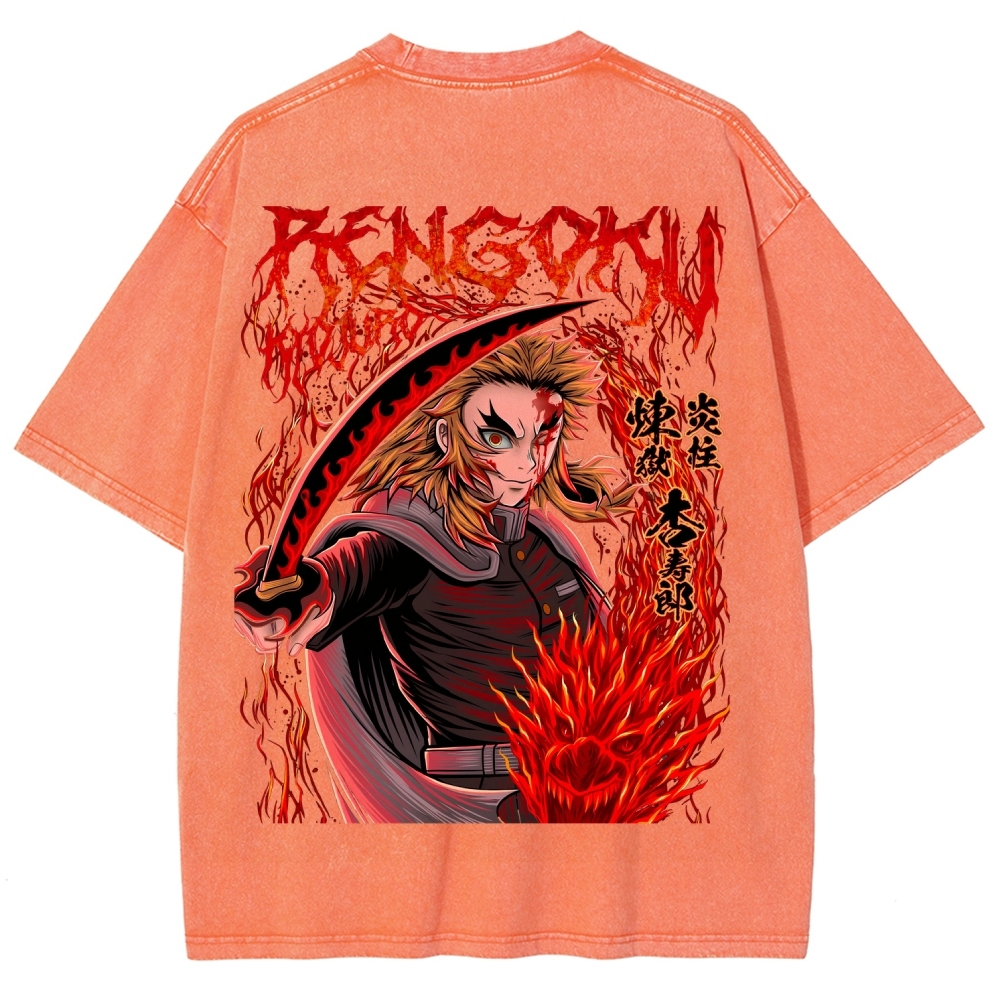 Demon Slayer Anime Unisex Washed T-Shirt