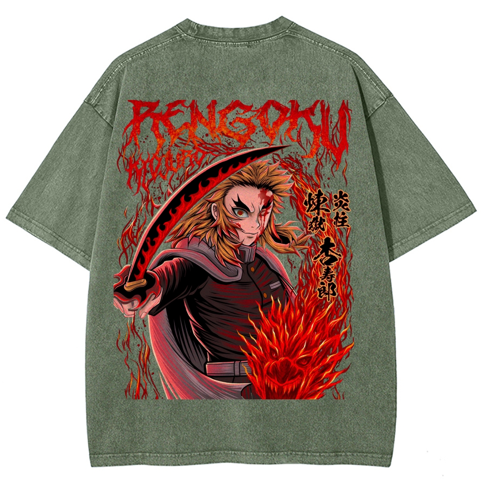 Demon Slayer Anime Unisex Washed T-Shirt