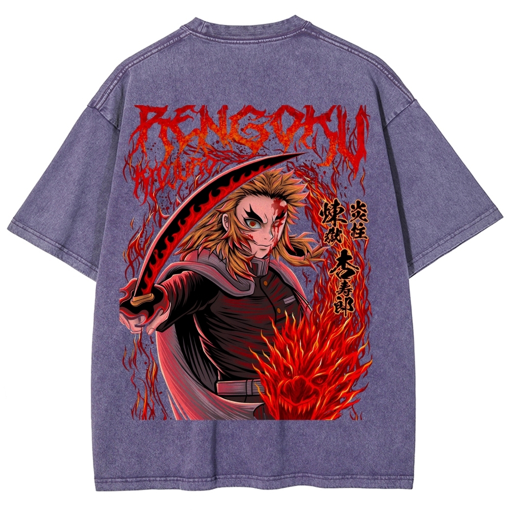 Demon Slayer Anime Unisex Washed T-Shirt