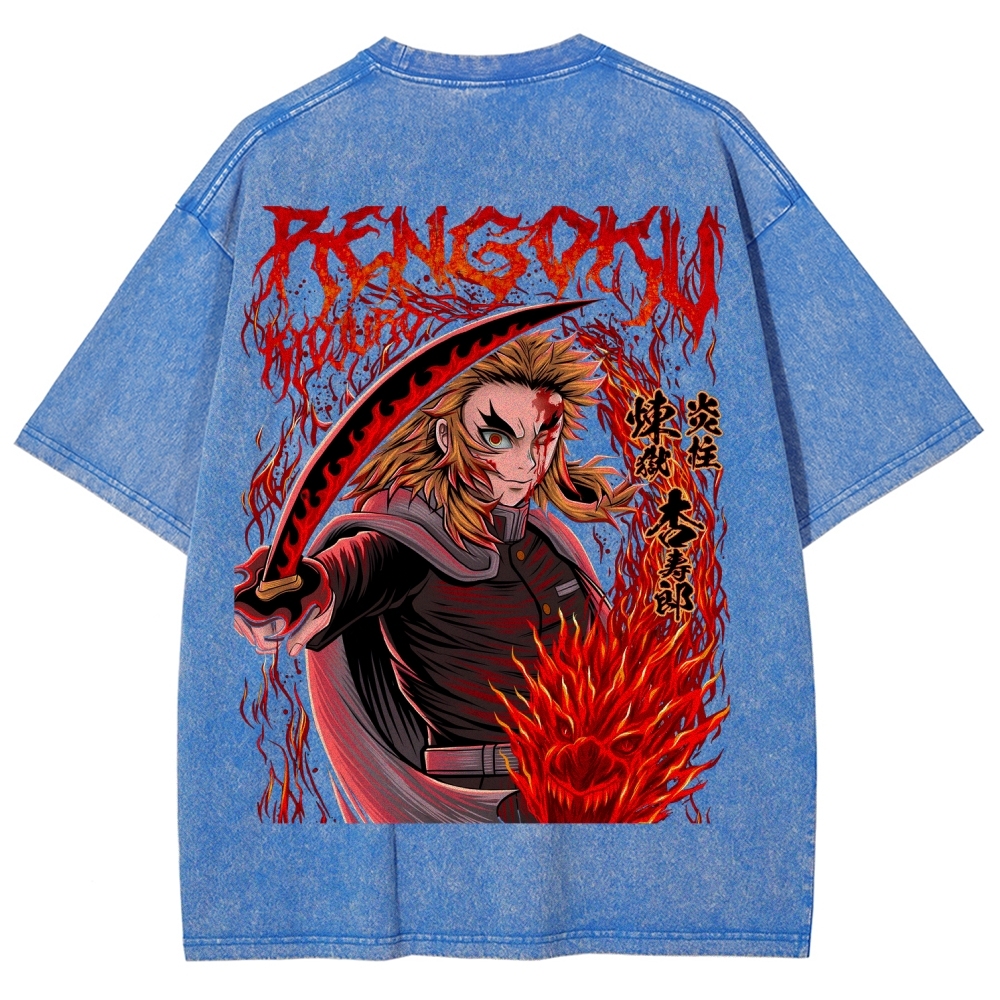 Demon Slayer Anime Unisex Washed T-Shirt