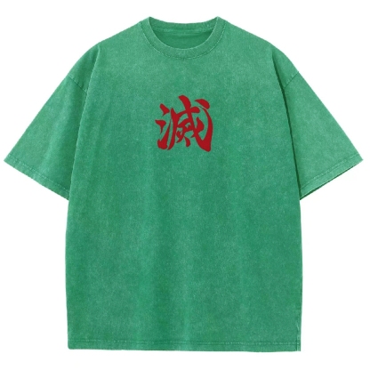 Demon Slayer Anime Unisex Washed T-Shirt