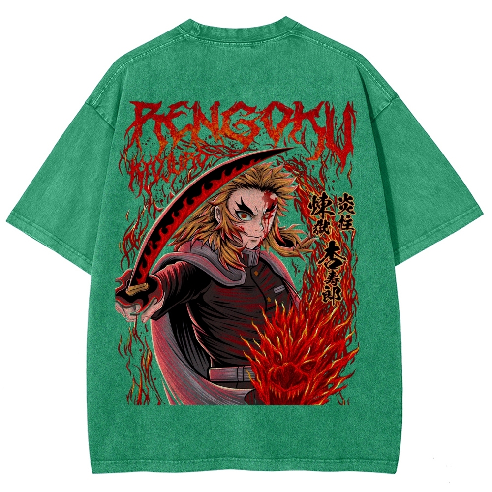 Demon Slayer Anime Unisex Washed T-Shirt