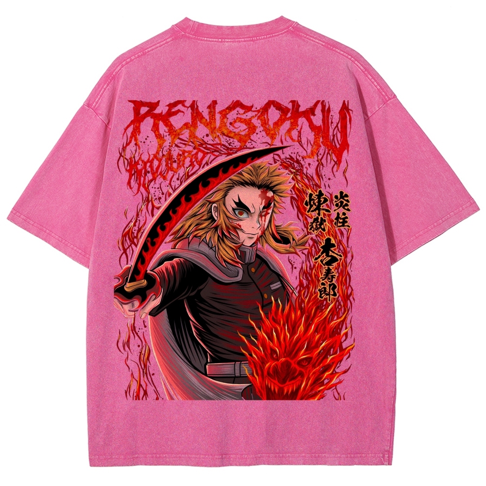 Demon Slayer Anime Unisex Washed T-Shirt