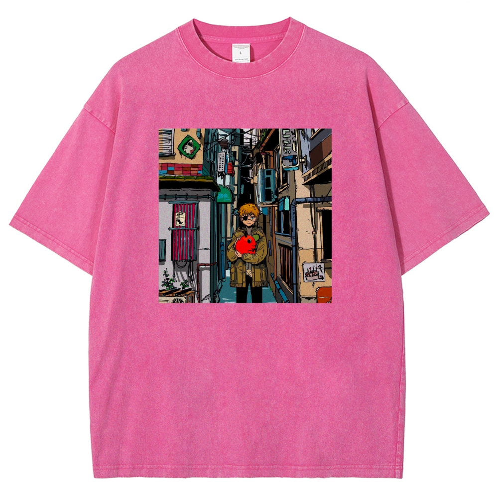 Denji & Pochita Washed T-shirt
