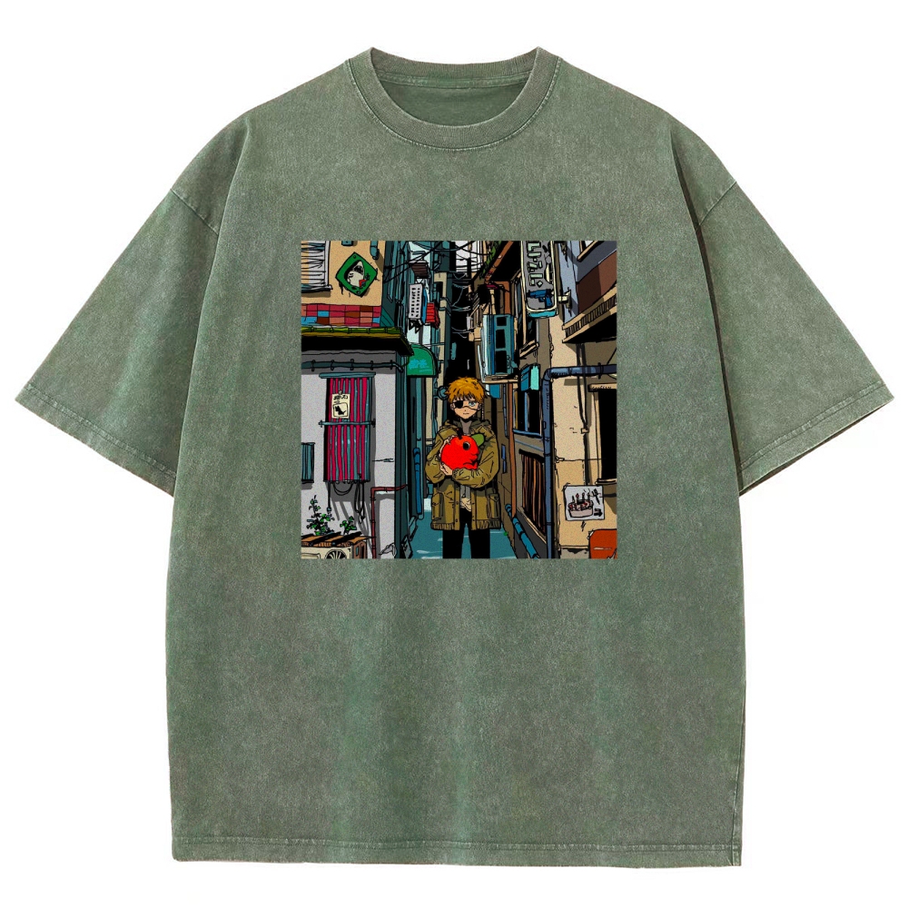 Denji & Pochita Washed T-shirt