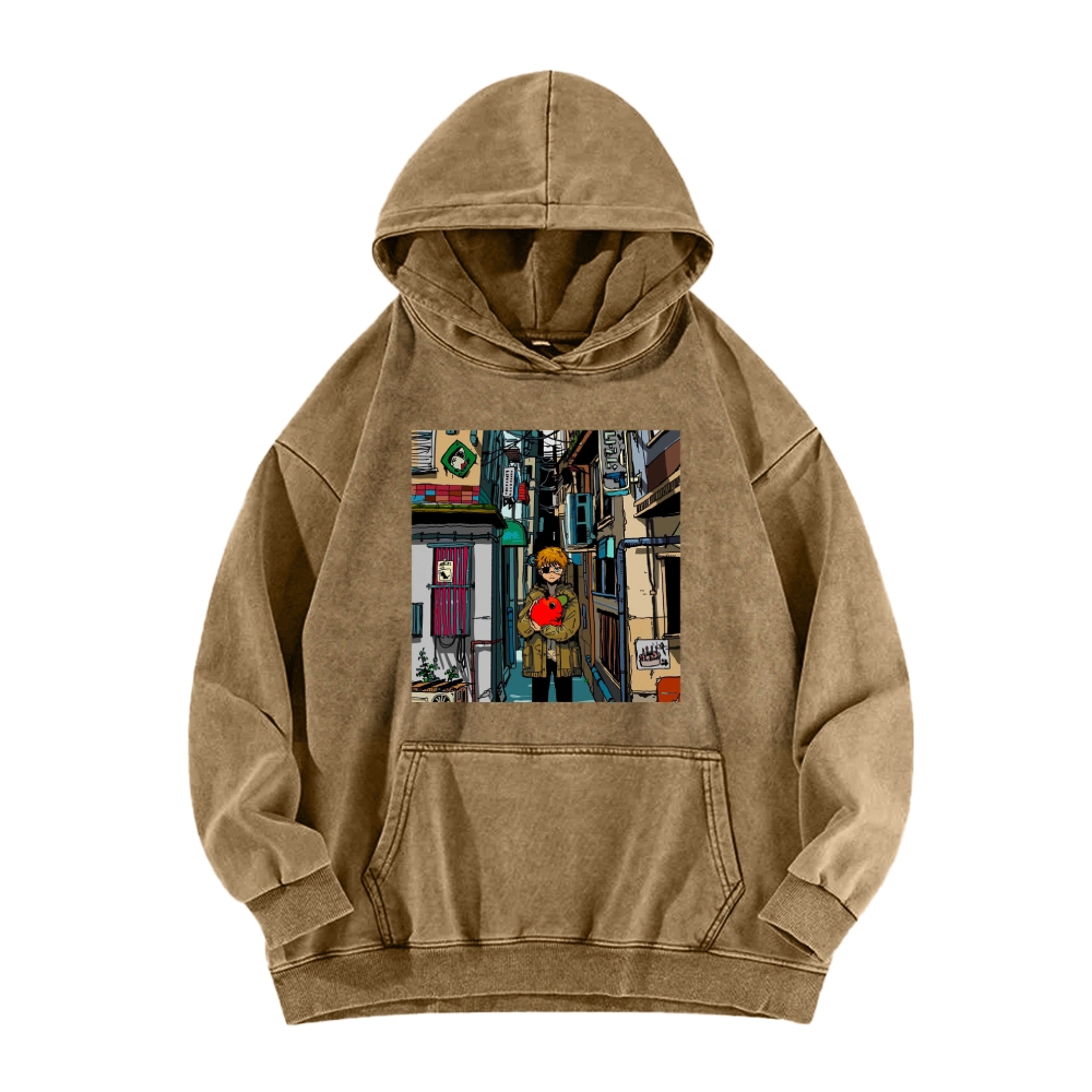 Denji & Pochita Washed Hoodie