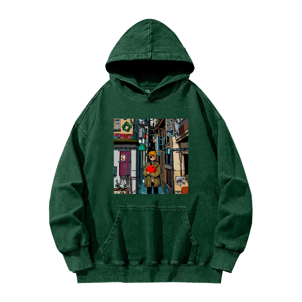 Denji & Pochita Washed Hoodie