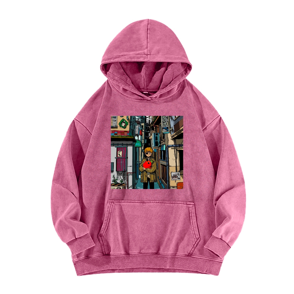 Denji & Pochita Washed Hoodie