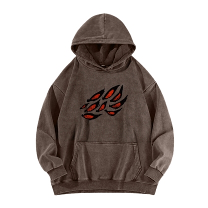 Fox Demon Minimalist Washed Hoodie