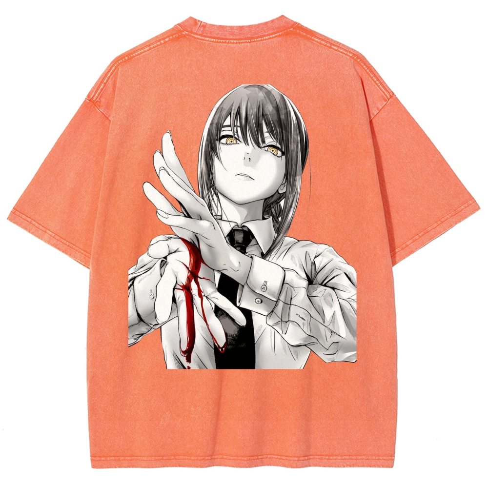 Chainsaw Man Washed Cotton T-shirt