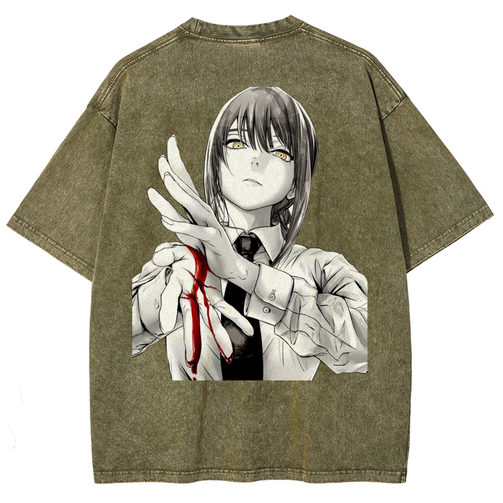 Chainsaw Man Washed Cotton T-shirt