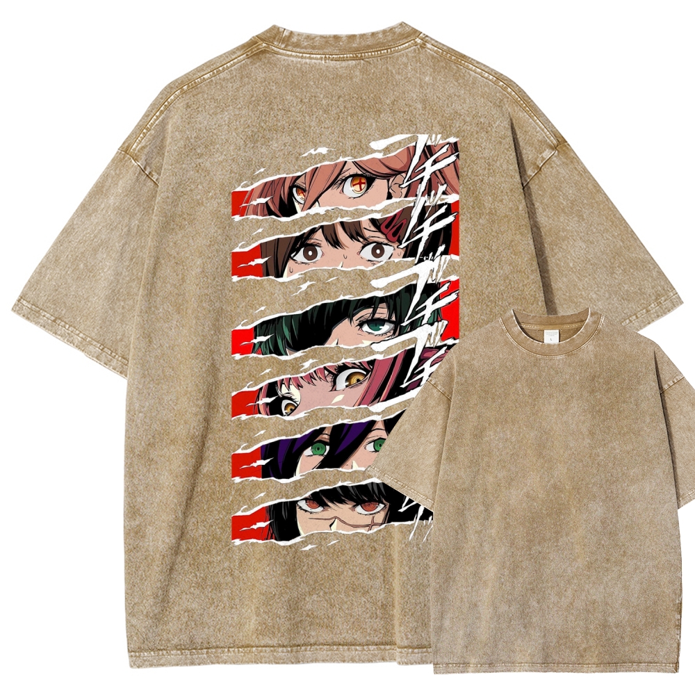 Chainsaw Man Washed Cotton T-shirt